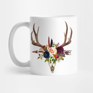 Boho Skull+Antlers Mug